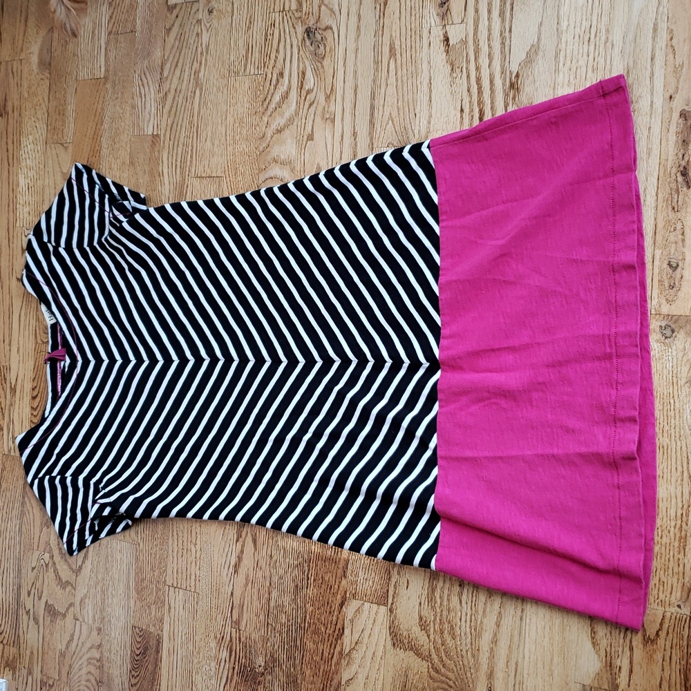 (M) Hatley 100% Cotton Striped Colorblock Dress Modest Casual Cottagecore